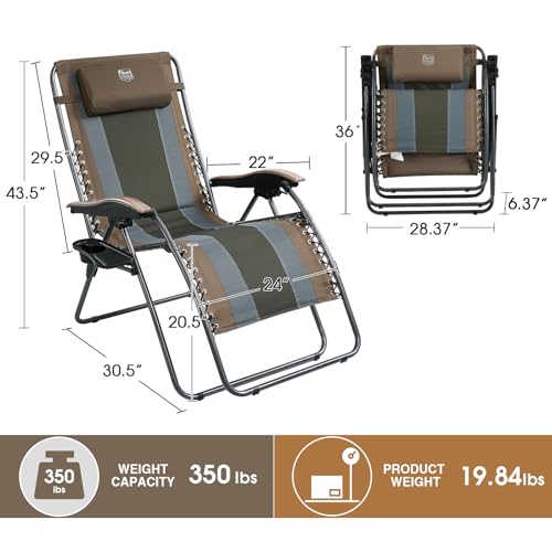 TIMBER RIDGE chair with side tray and cup holder keeps essentials nearby.