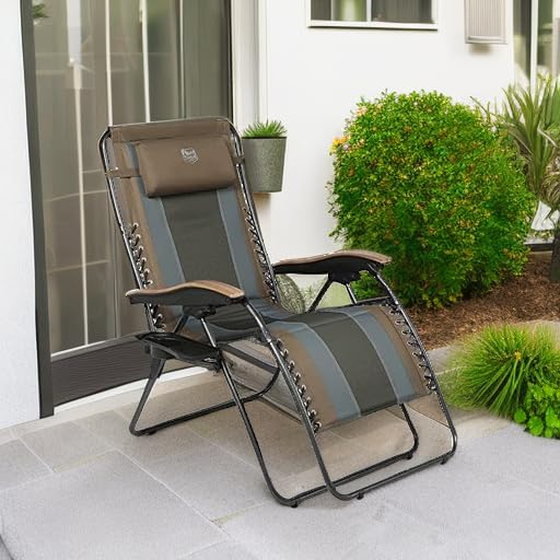 TIMBER RIDGE chair supports up to 350 pounds with a heavy-duty frame.