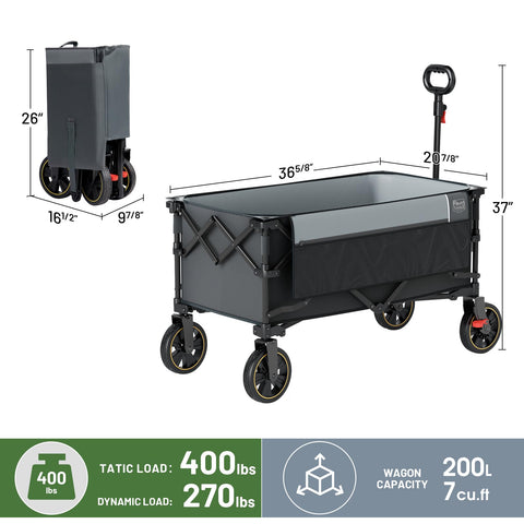 Timber Ridge collapsible wagon suitable for camping, grocery, and gardening