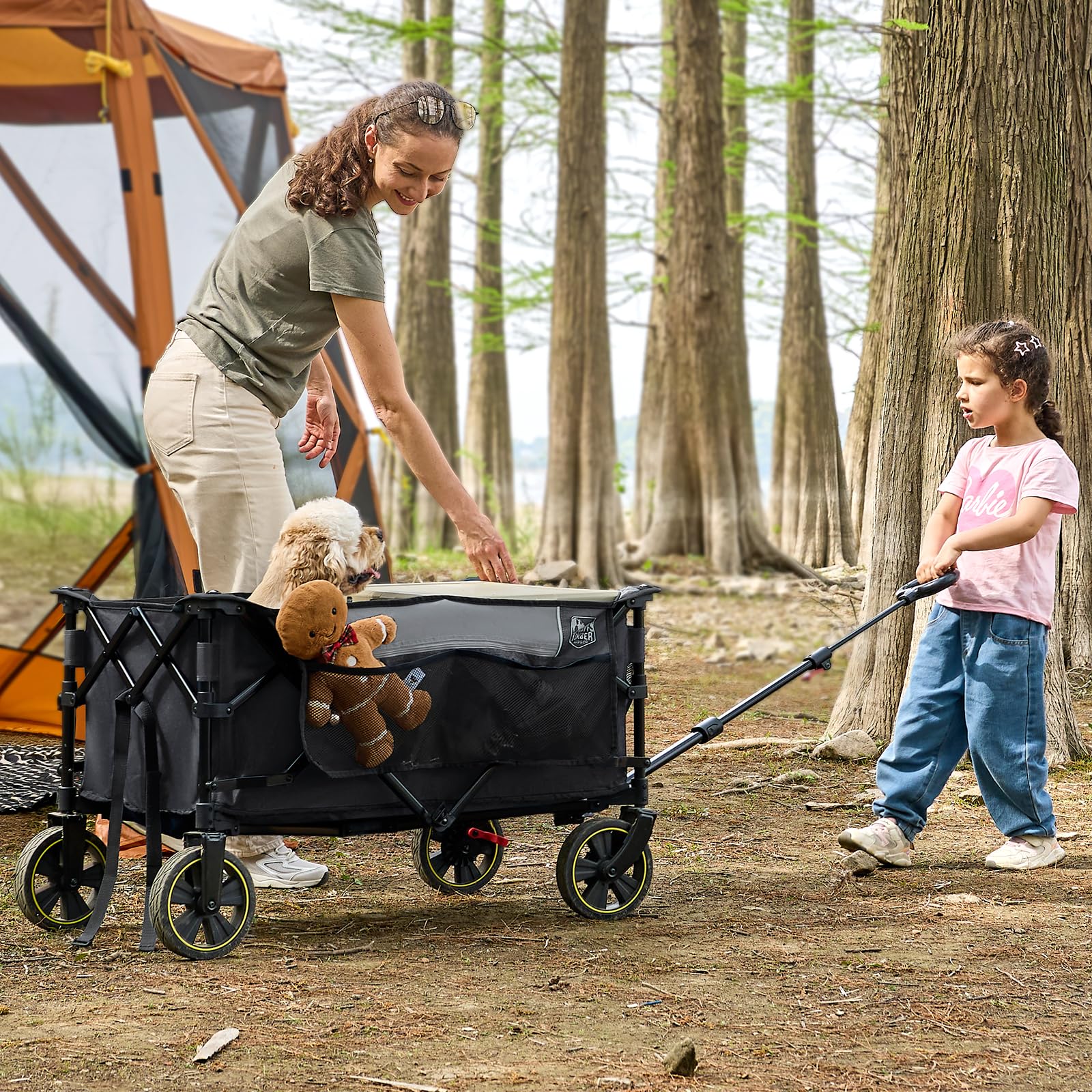 Timber Ridge collapsible wagon frame in steel for durability