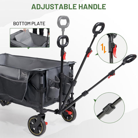 Timber Ridge wagon telescopic handle adjusts for comfortable use