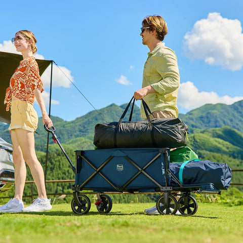 Timber Ridge folded wagon compact for easy trunk storage