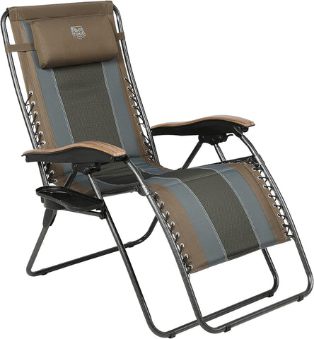 TIMBER RIDGE outdoor reclining patio chair in full view for relaxed lounging.