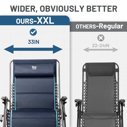 Timber Ridge zero gravity chair allows 0 to 170-degree recline for versatile relaxation