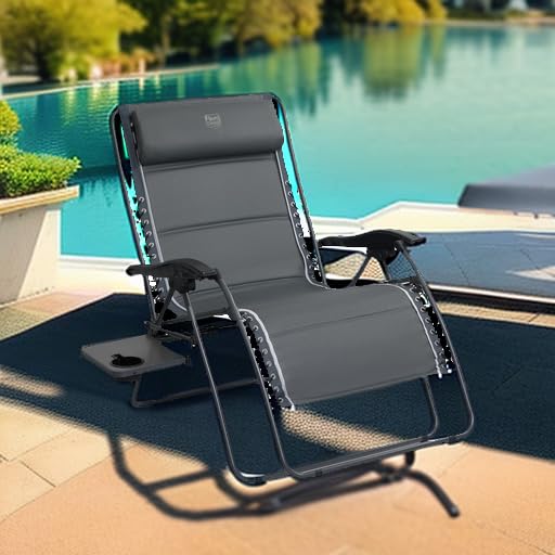 Timber Ridge chair padded seat offers plush support for long lounging sessions