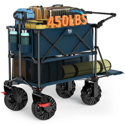 TIMBER RIDGE push-pull wagon side view for versatile transport of gear