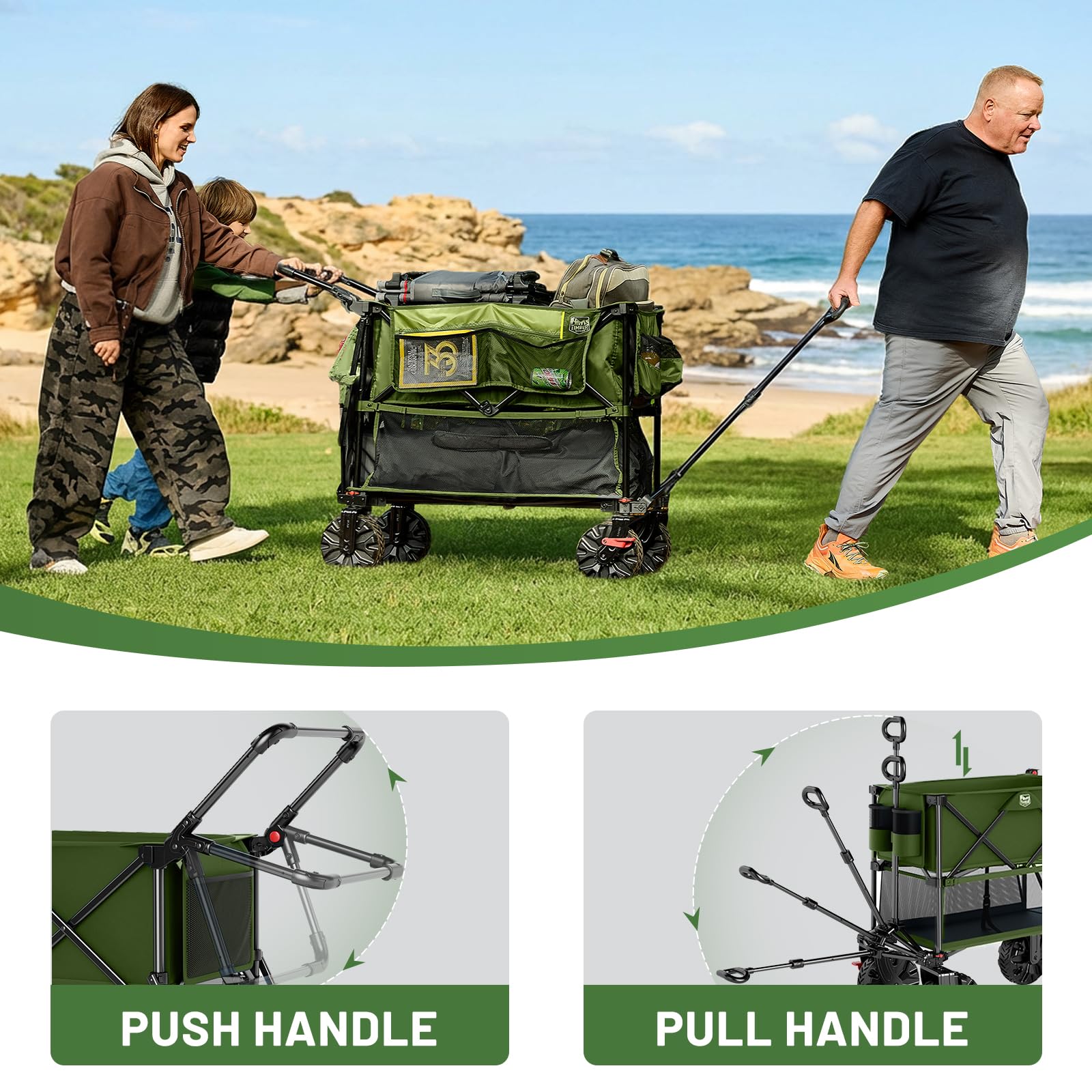Timber Ridge wagon with side drop tailgate for quick access