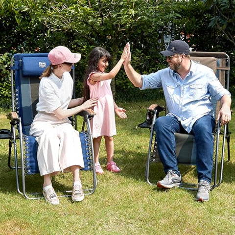 TIMBER RIDGE zero-gravity chair with headrest provides customizable comfort outdoors.
