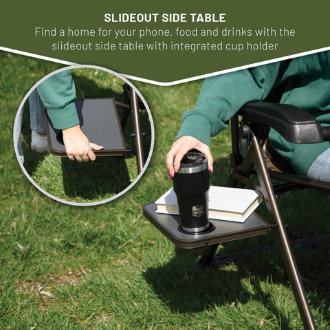 TIMBER RIDGE Zero Gravity Chair ideal for outdoor lawn, patio, and deck use.