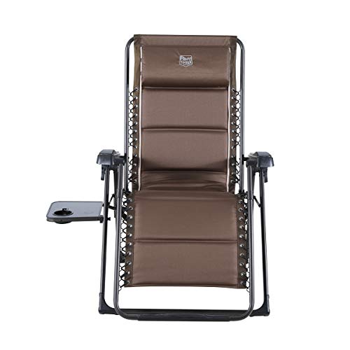 TIMBER RIDGE Zero Gravity Chair reclining with locking mechanism holds your chosen angle.