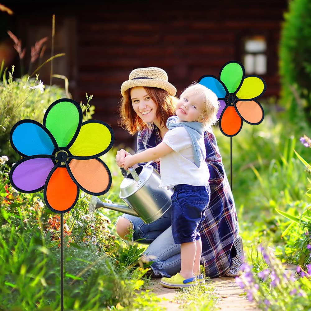 Timecity wind spinner colorful backyard adds eye-catching movement.
