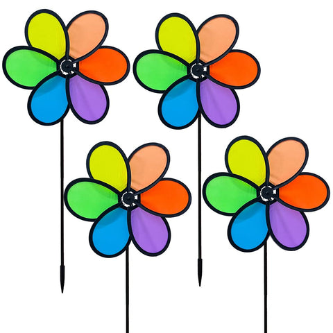 Timecity wind spinner flower 9-4inch turning gracefully in breeze for vibrant garden decor.