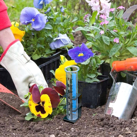Timenued 7-inch high-capacity gauge tracks rainfall for garden planning.