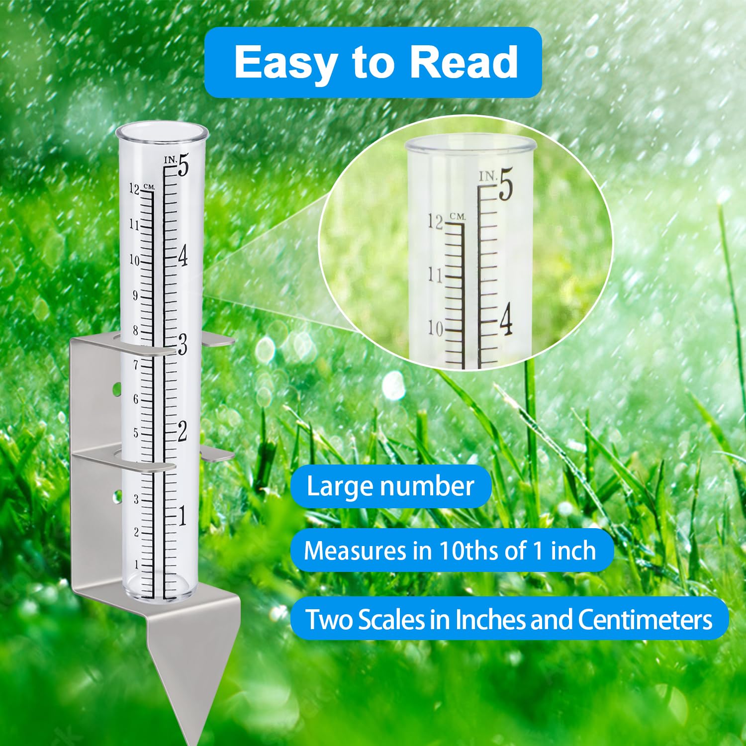 Timenued dual-scale readout in inches and centimeters for precision.