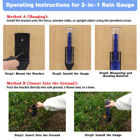 Timenued freeze-proof plastic gauge tube resists cracking in cold weather.