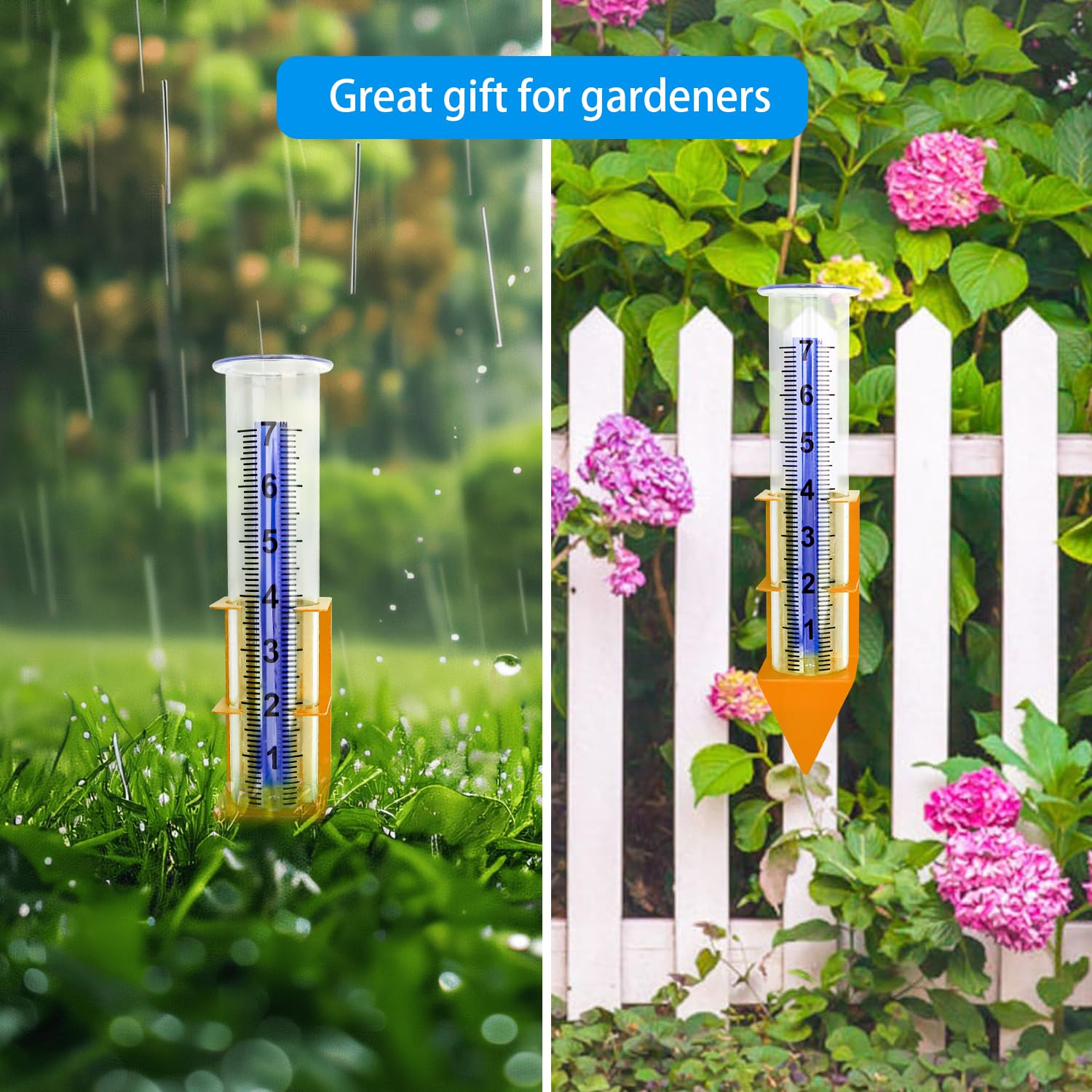 Timenued ground plug stabilizes rain gauge against wind