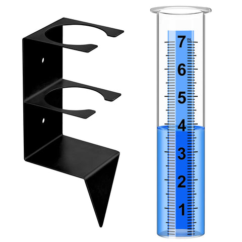 Timenued rain gauge outdoor 7-inch reading for accurate rainfall measurement.