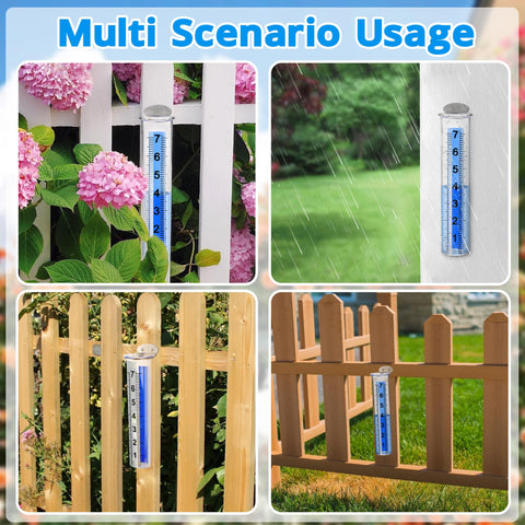 Timenued rain gauge designed for durable outdoor use in all weather.