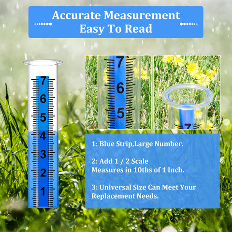 Timenued transparent replacement tubes with clear reading from a distance.