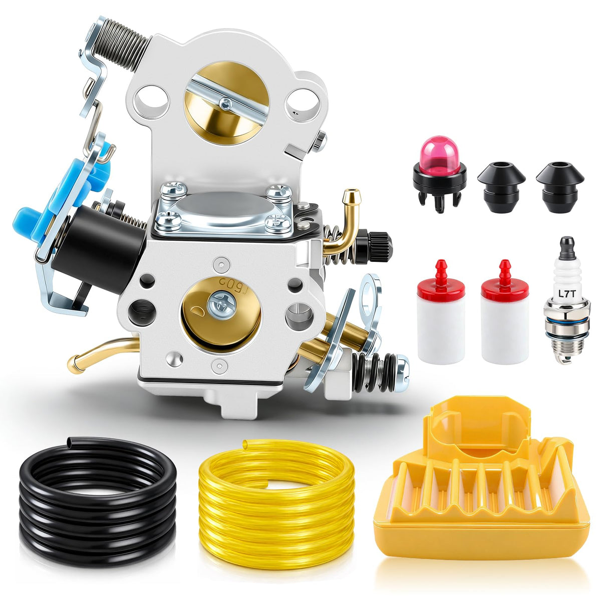 TIMEPAL carburetor assembly for Husqvarna and Jonsered chainsaws improves cold-start reliability