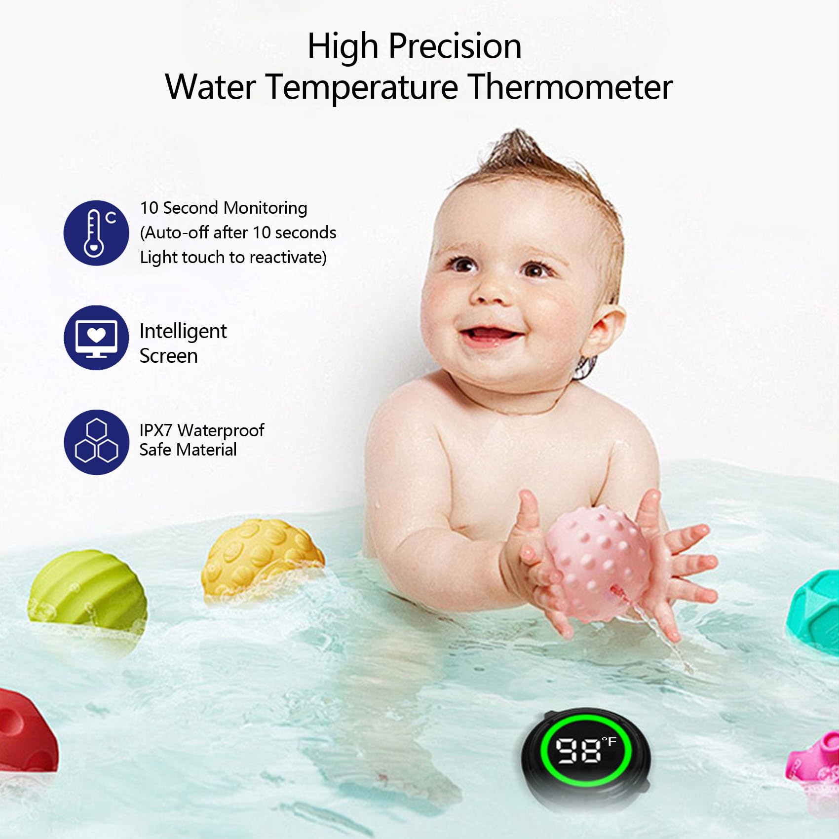 Timloon bathtub floating thermometer offers easy digital readouts for bath setup