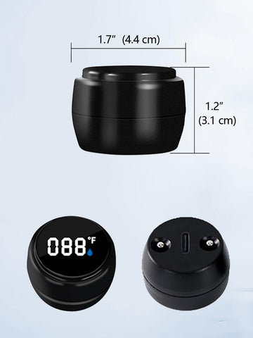 Timloon USB-C charging bath thermometer with quick 2-hour charge for long use.