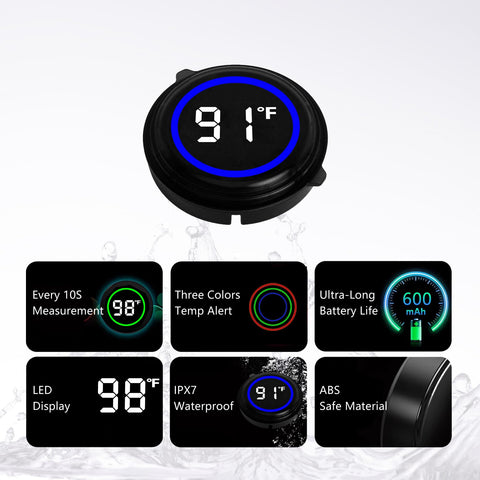 Timloon waterproof floating thermometer 2-pack ready for multiple water spaces