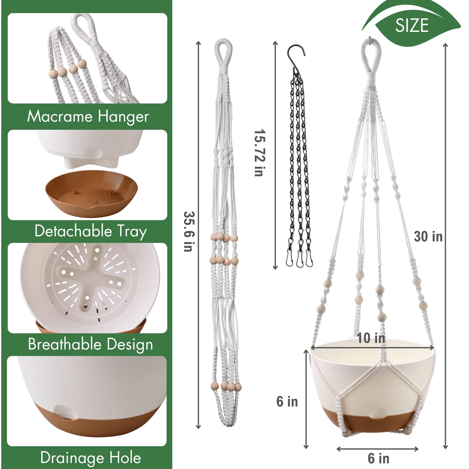 TIMOSUKI metal hook hanger option provides durable outdoor display