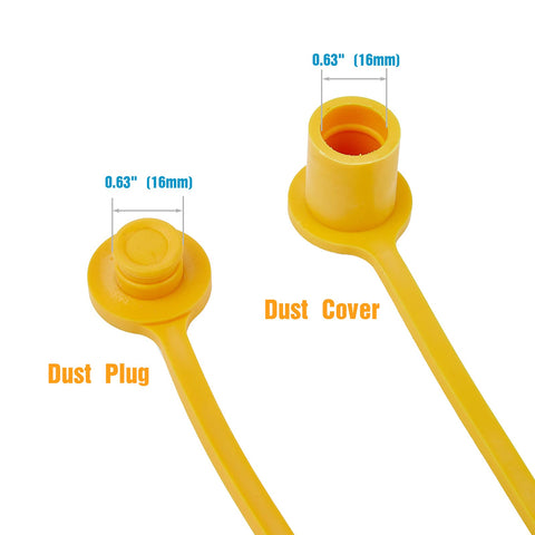 Timsec dust cap 0.63 inch quick-connect side view shields fittings