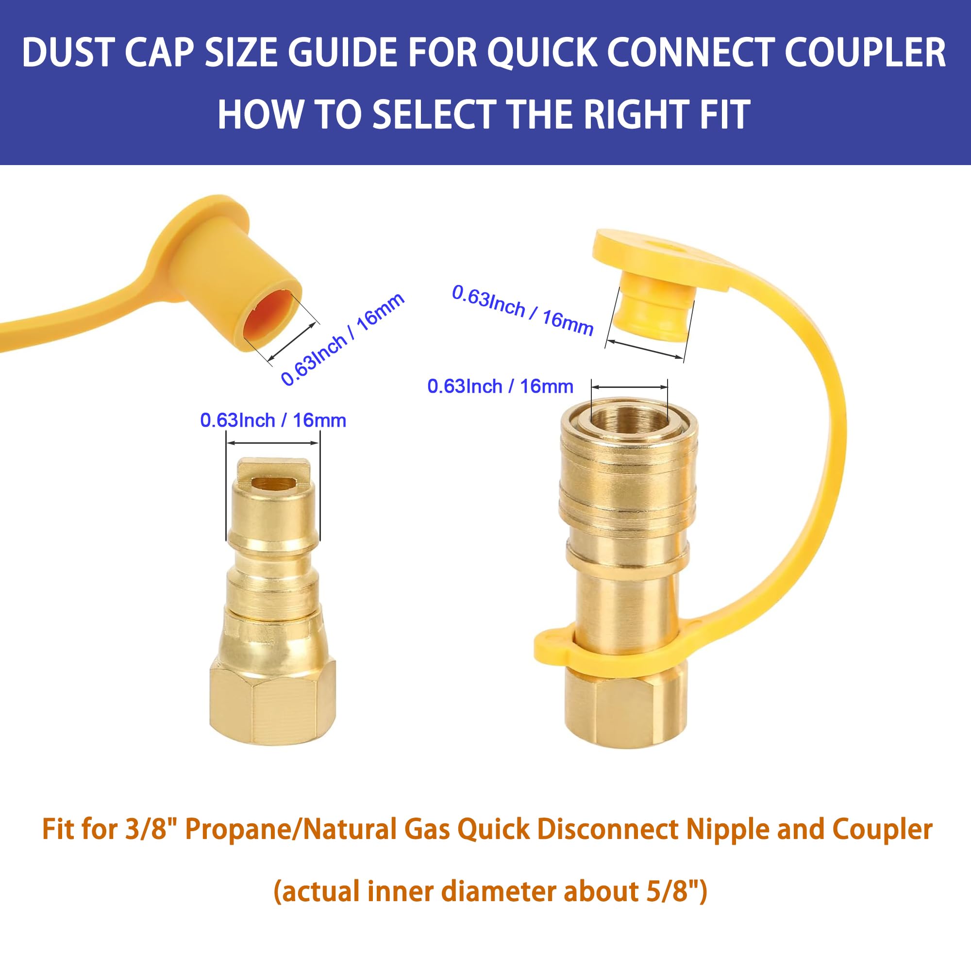 Timsec dust plug 0.63 inch quick-connect front view guards against debris