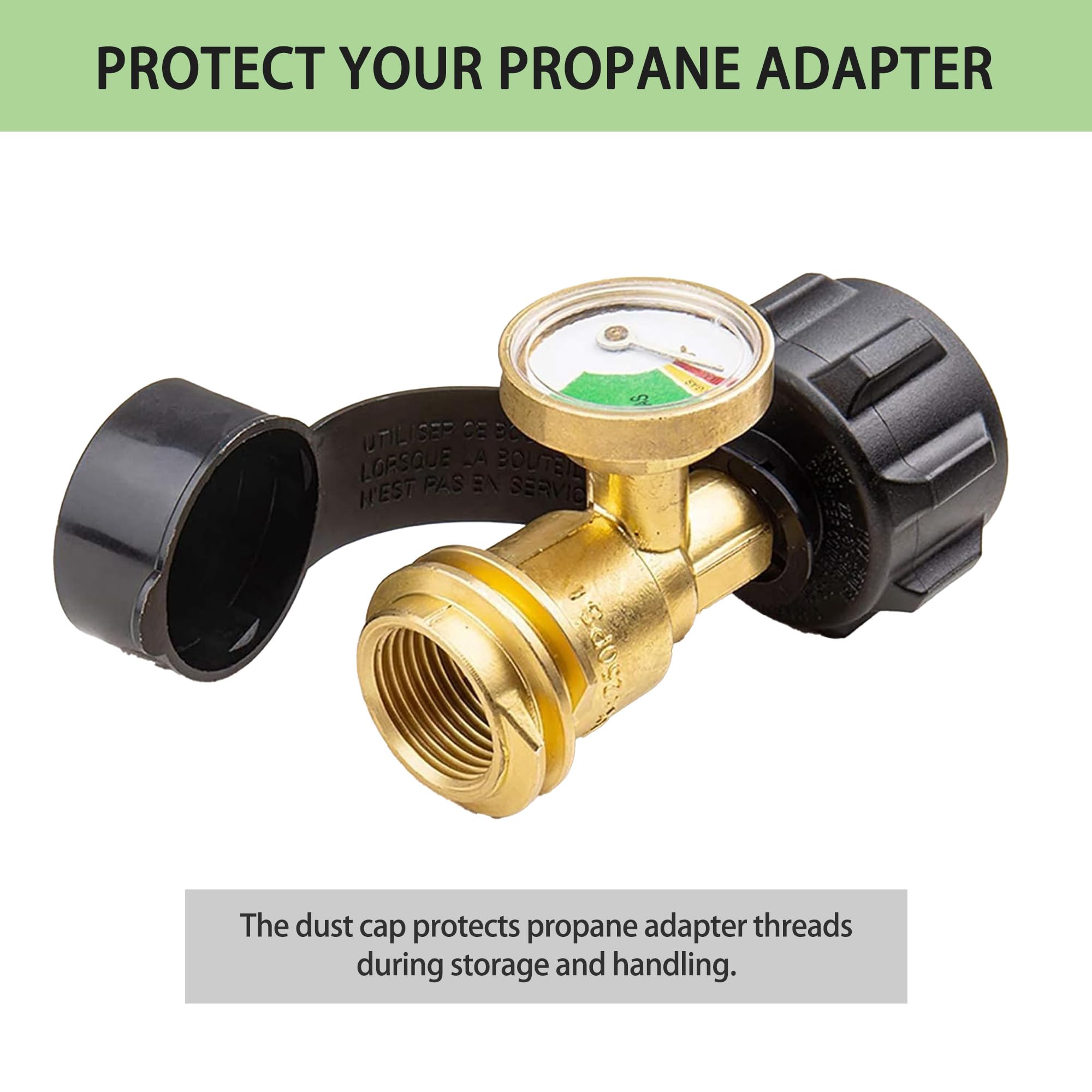 Timsec propane adapter dust cap keeps fittings clean and secure
