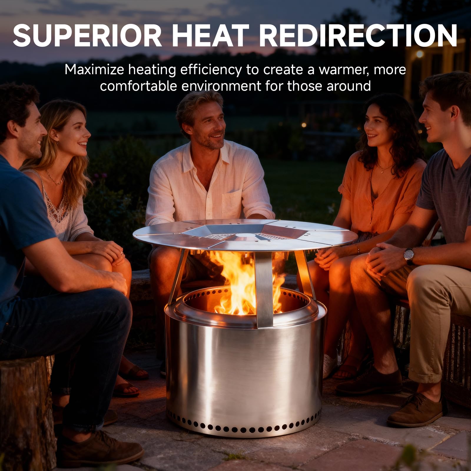 Step-by-step mounting of TIMSUMR deflector on bonfire pit