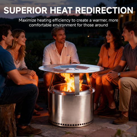 Step-by-step mounting of TIMSUMR deflector on bonfire pit