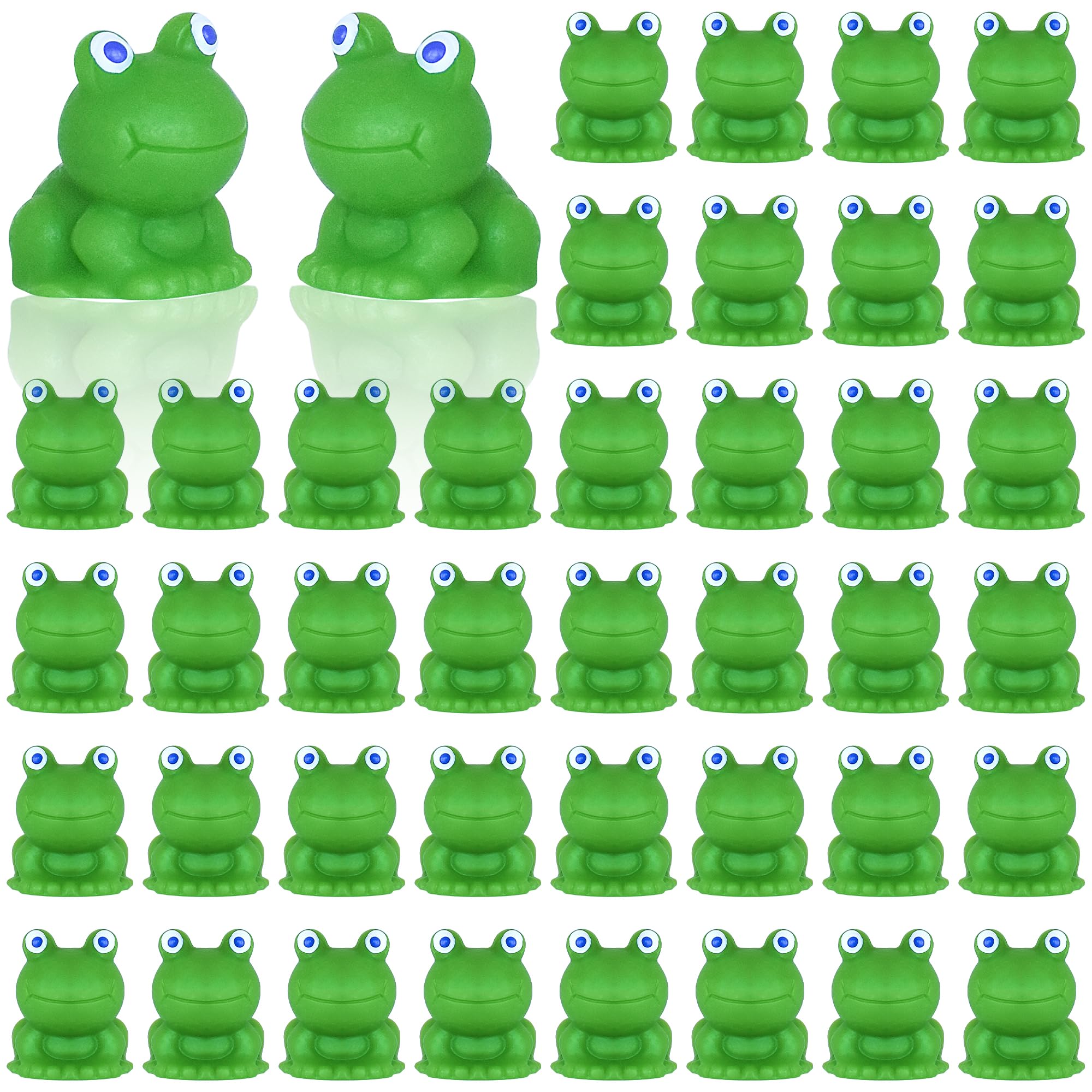 Tindobewan green mini frog pack of 50 resin figures for crafts