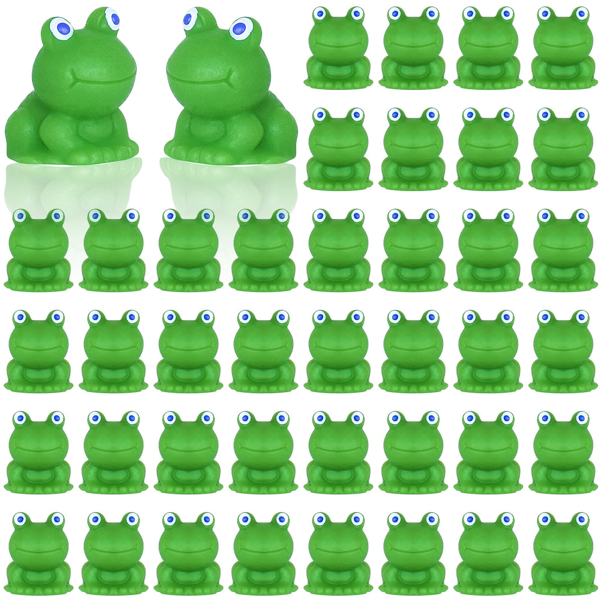 Tindobewan green mini frog pack of 50 resin figures for crafts