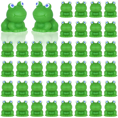 Tindobewan green mini frog pack of 50 resin figures for crafts