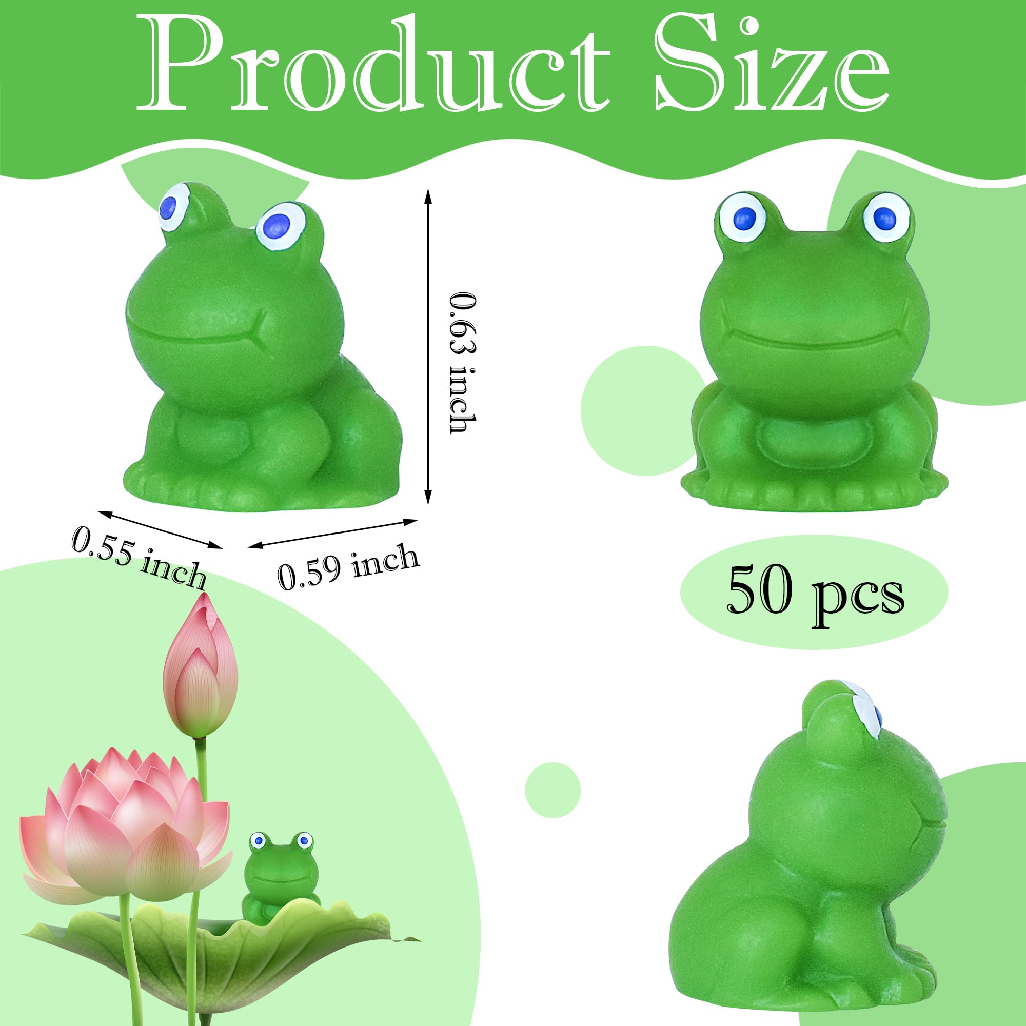 Close-up of Tindobewan green resin frog miniature detail for crafts