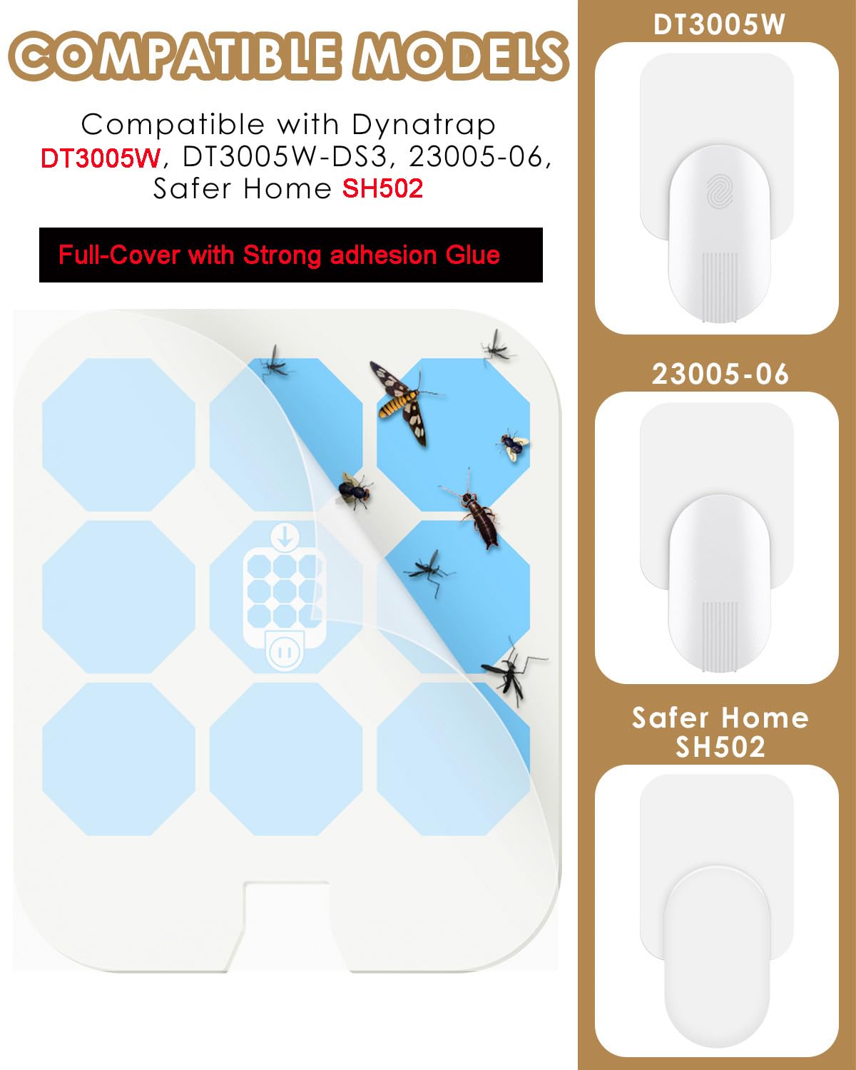 TINDTOP glue cards refill for SH502 ensures safe, odor-free placement in kitchens and living rooms.