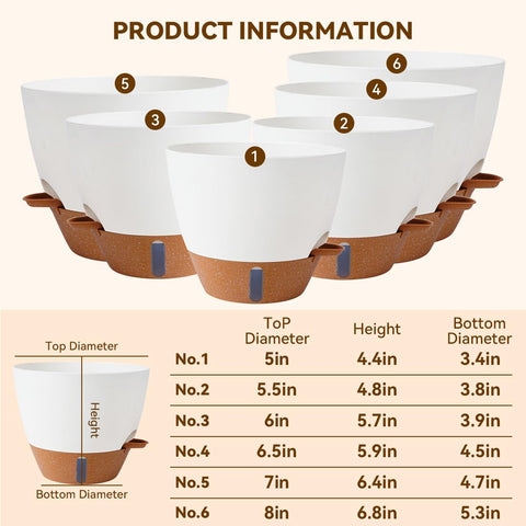 Tinecio self-watering pot indoor-outdoor setting supports herbs and houseplants.