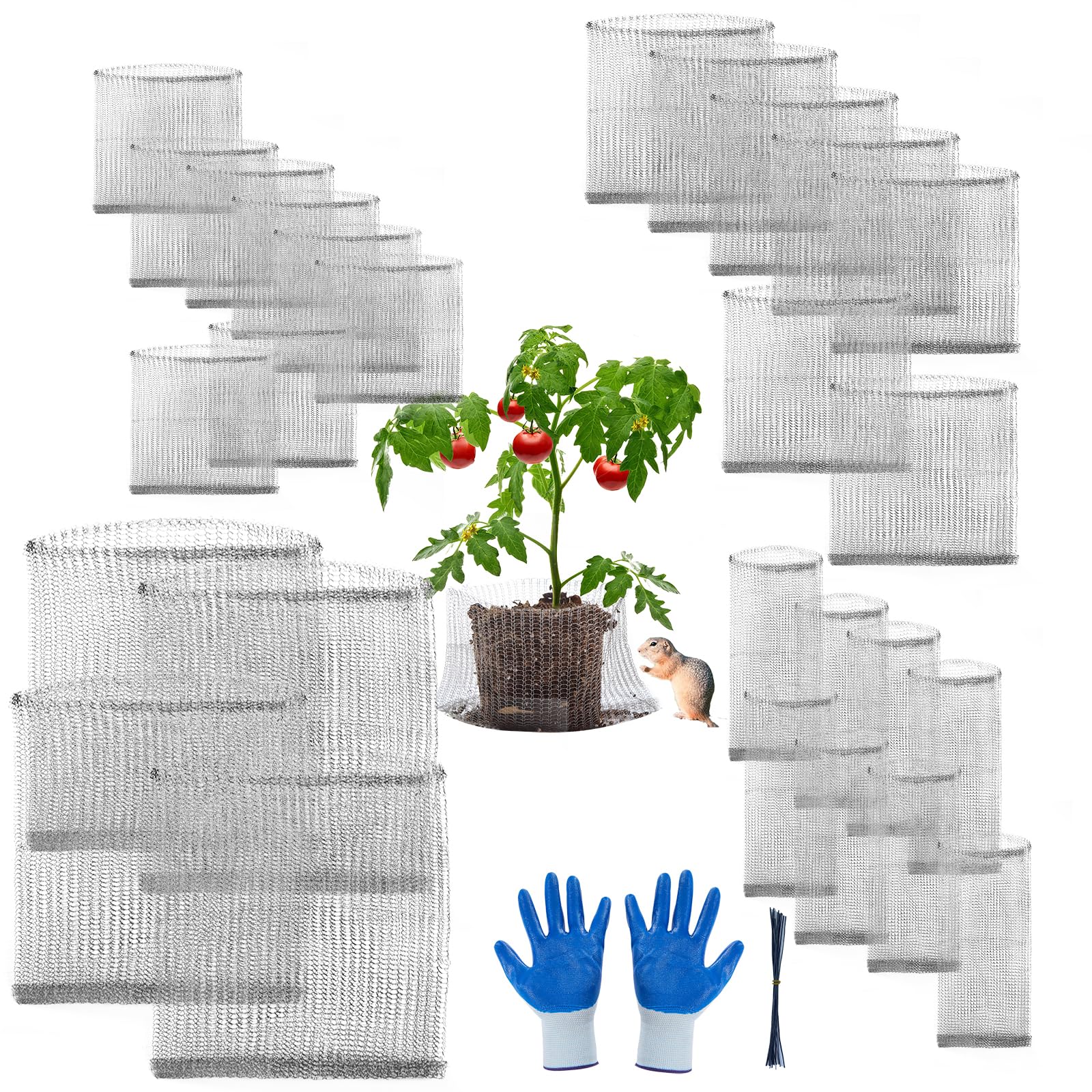 TineDew gopher basket one-quart bulb basket protects tulips and bulbs from pests.