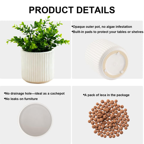 TineDew clear inner pot provides root visibility for semi-hydro setups.