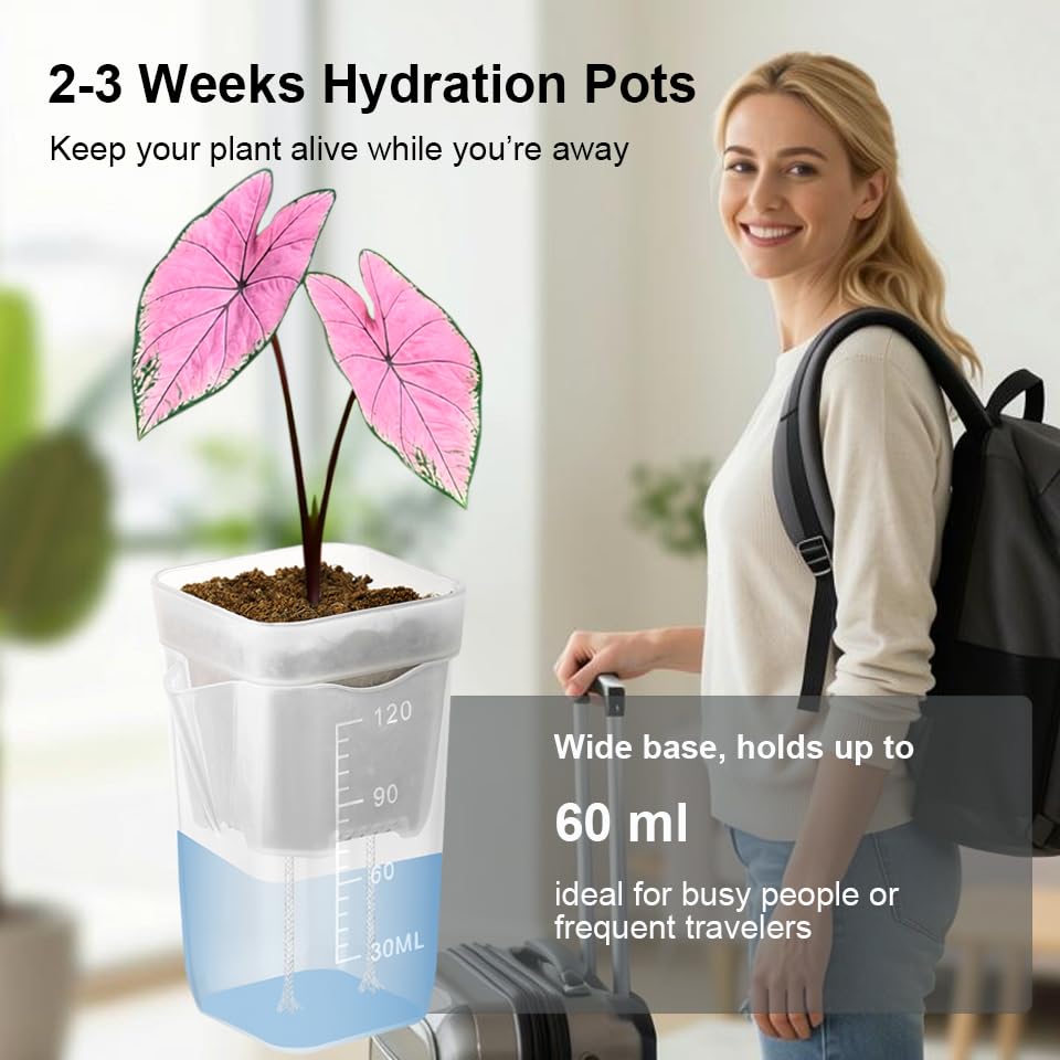 TineDew water reservoir lasts up to three weeks for steady plant care