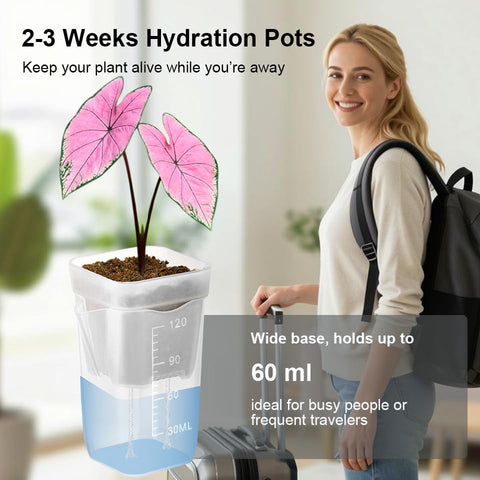 TineDew water reservoir lasts up to three weeks for steady plant care
