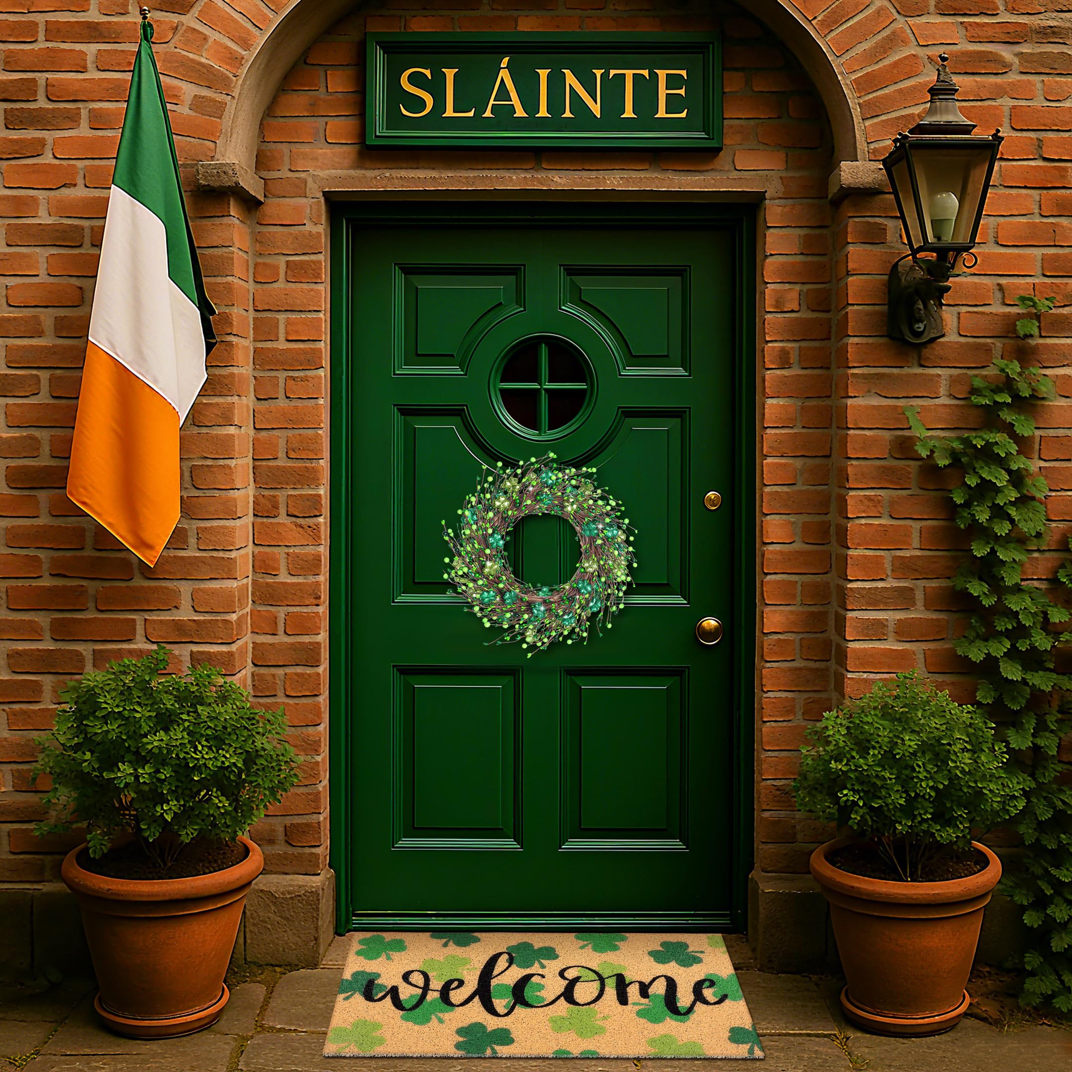 Tingjoo front door welcome mat adds festive flair to porch decor
