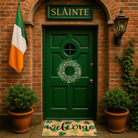 Tingjoo front door welcome mat adds festive flair to porch decor