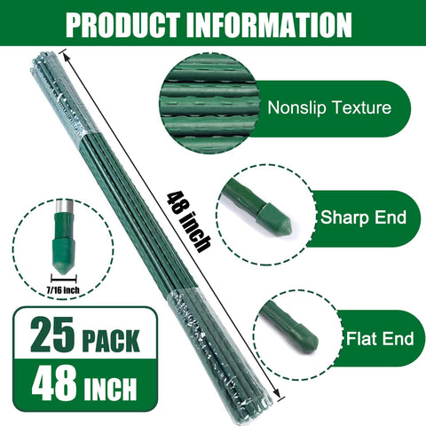 TINGYUAN plant stake tomato support 4ft keeps tomatoes upright and organized
