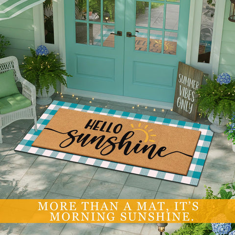 Tinideya large 57x143 cm mat covers wide entryways with cozy ambiance.