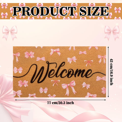 Tinideya doormat laid flat beside entry demonstrates easy flattening with weight.