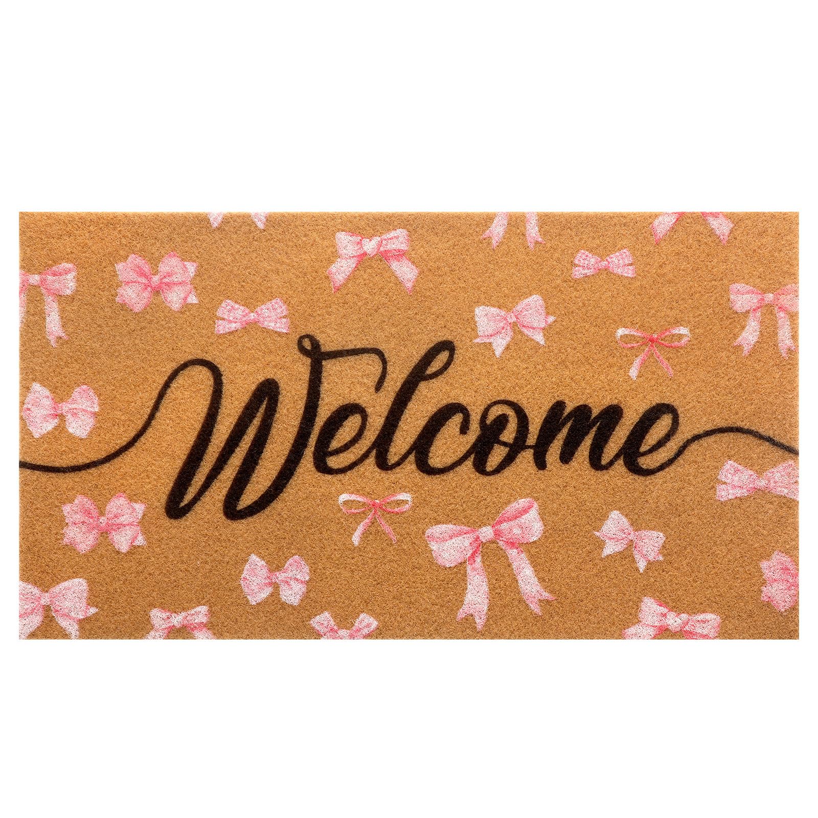 Tinideya coir welcome doormat at front door, traps dirt for cleaner floors.