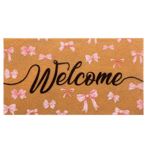Tinideya coir welcome doormat at front door, traps dirt for cleaner floors.